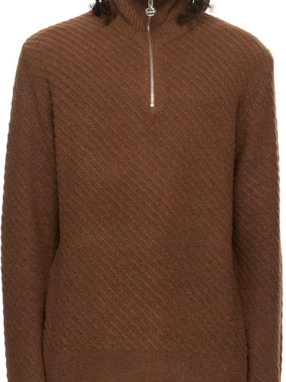 Solid Homme Men’s Brown Knit Sweater